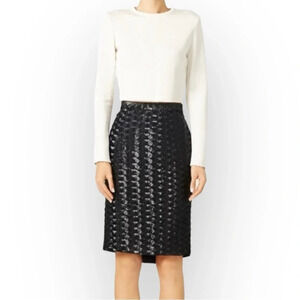 Hunter  Bell Brody Black Sequin Pencil Skirt 6